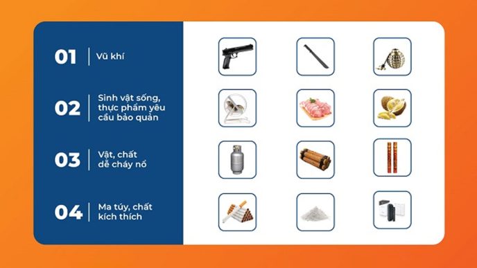 Các mặt hàng không được phép vận chuyển vào Thái Lan