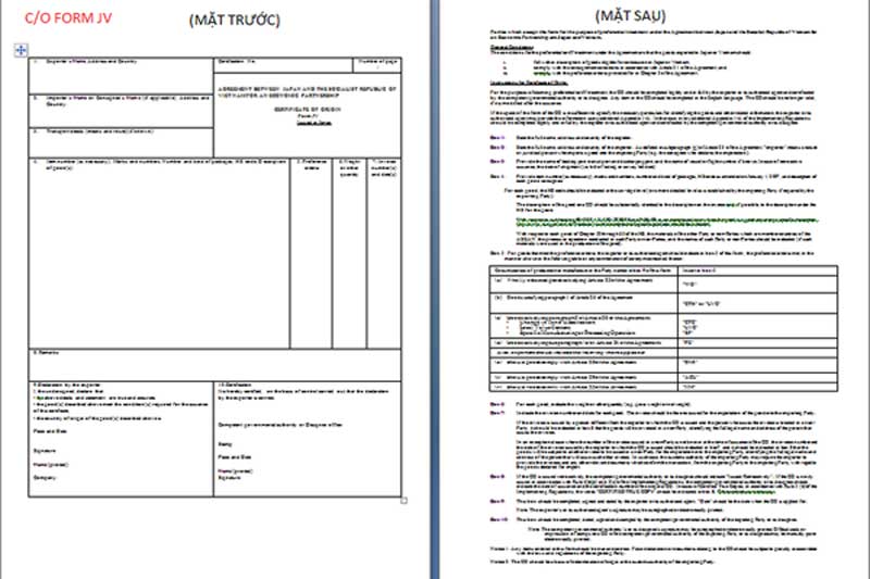 C/O Form VJ là gì? Hướng dẫn kê khai C/O From VJ mới nhất 2025 1 CO Form VJ