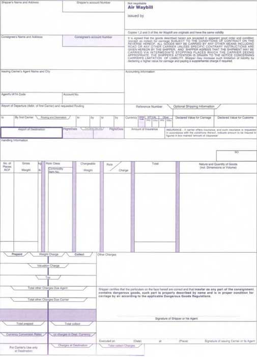 House Air Waybill