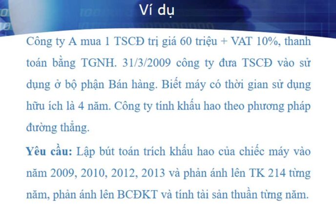 Bài tập về kế toán