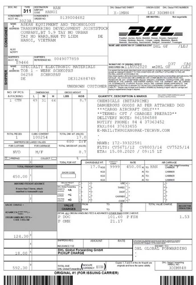 Vận đơn đường hàng không