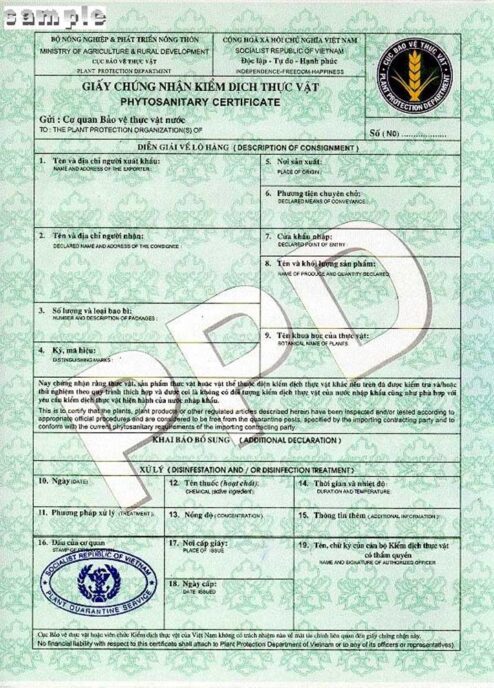 Giấy kiểm dịch thực vật