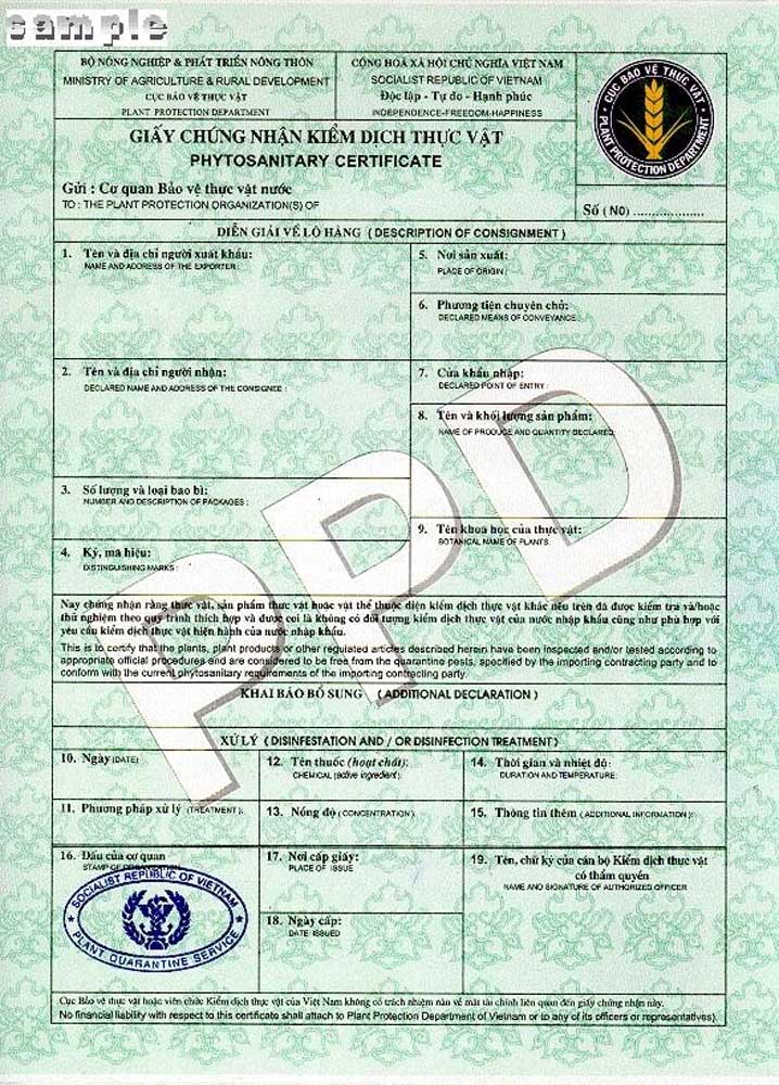 Giấy kiểm dịch thực vật