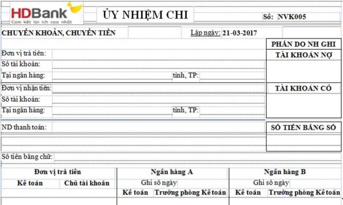 Ủy nhiệm chi là gì? Hướng dẫn chi tiết cách tạo ủy nhiệm chi 2 Mẫu ủy nhiệm chi
