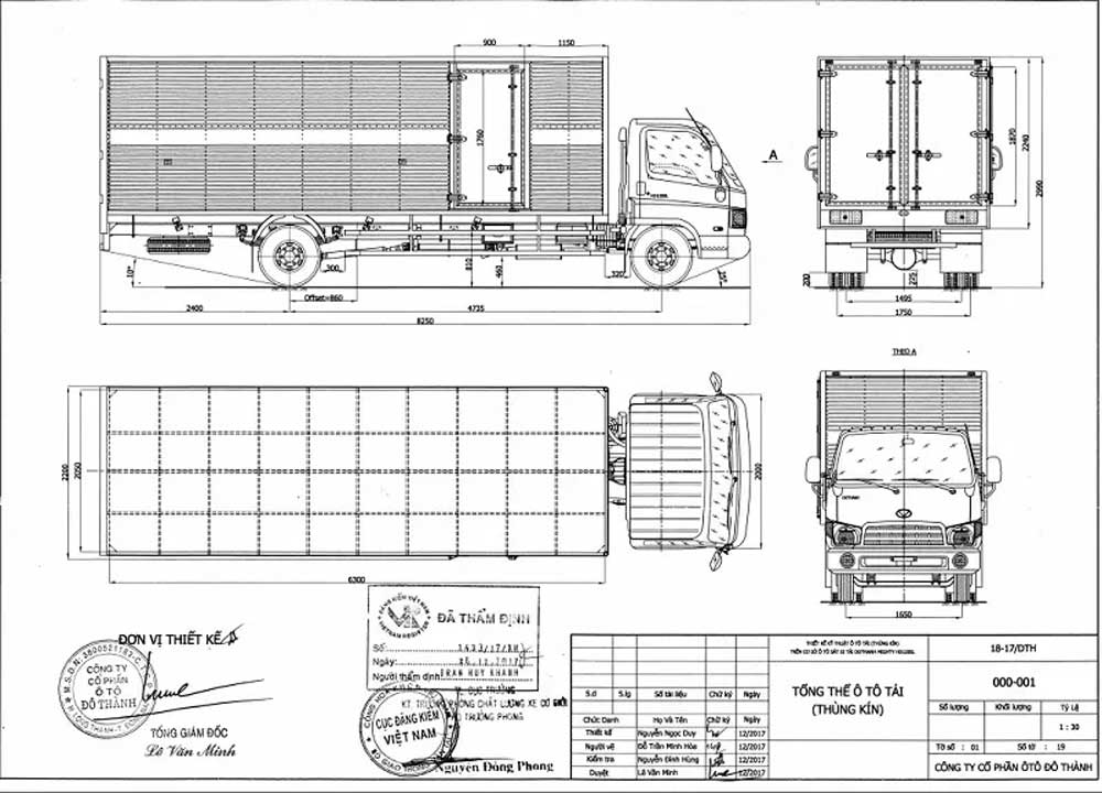 Kích thước xe tải