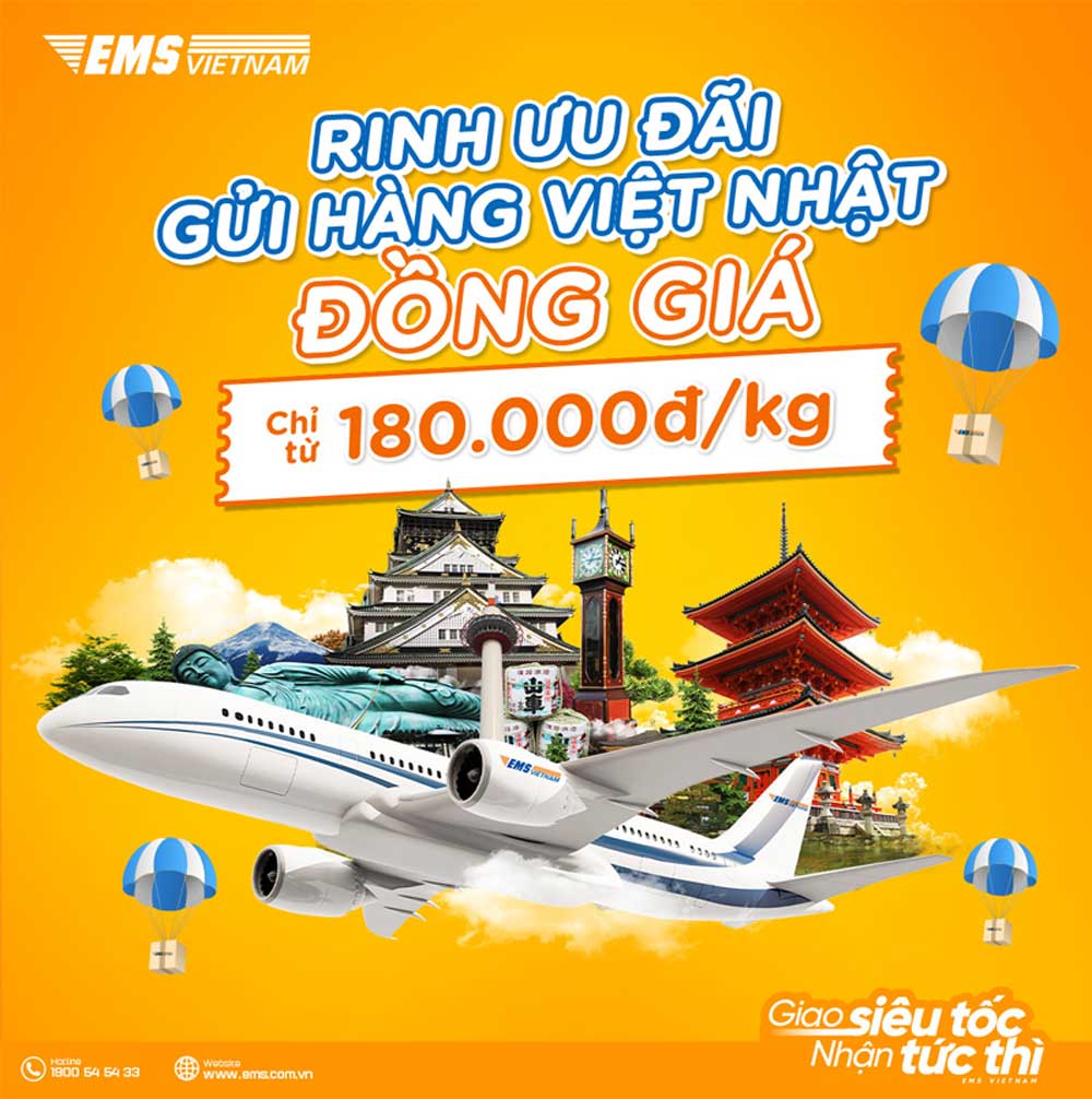 Gửi đồ di Nhật Bản bằng bưu điện