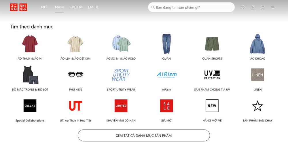 Website Uniqlo Việt Nam